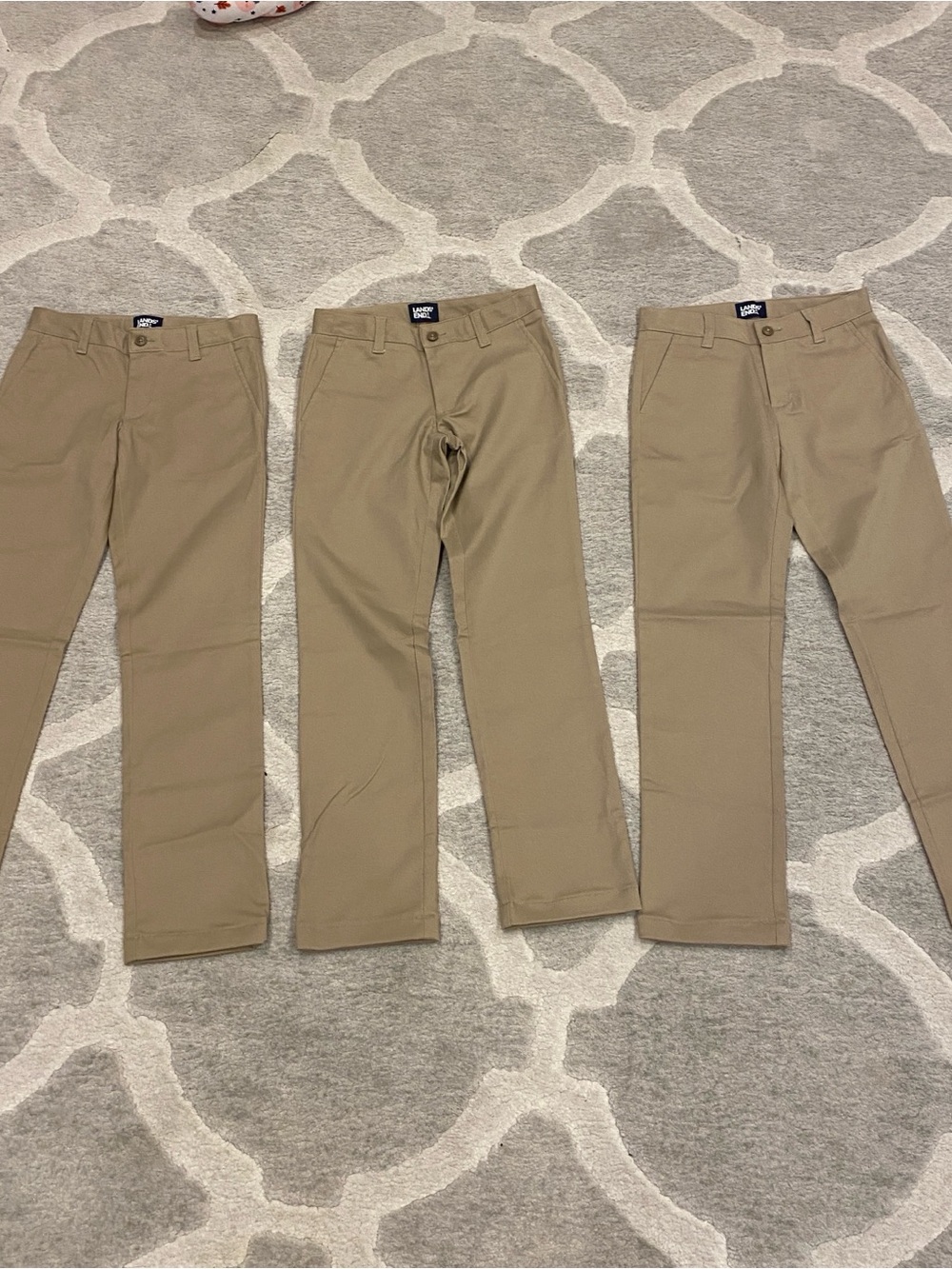Lot Of Lands End Pants Shorts Khaki Chino Beige Size 10 Boys School Uniform Set